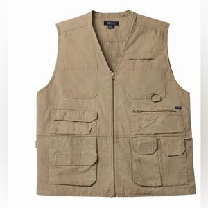 5.11 Tactical Utility Vest XL Khaki Multi Pocket Outdoor Fishing Workwear